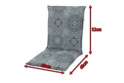 DOPPLER Lyra Stuhlauflage Niederlehner, Grau Gemustert, Polyester, 100 X 48 X 7 Cm, Mit Reißverschluss -Gartenmöbel Geschäft 5 19682.jpg
