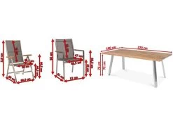 STERN Cardiff Set, Silber/silbergrau, Edelstahl/Teak, Tisch A-Gestell 220 X 100 Cm, 4 Stapel-, 2 Multipositionssessel -Gartenmöbel Geschäft 5 19767.jpg