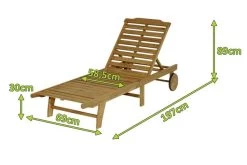 Ploß Rollliege, FSC®-Akazienholz, Geölt, 197 X 69 X 30 Cm, Klappbar, Verstellbar -Gartenmöbel Geschäft 5 20143.jpg