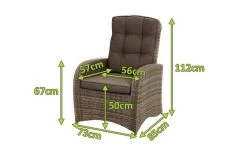 Ploß Rabida Comfort Dining / Lounge Sessel, Champagner-meliert, Polyrattan, 73x85x112 Cm, Verstellbar -Gartenmöbel Geschäft 5 20162.jpg