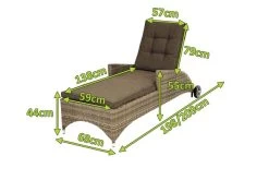 Ploß Rabida Comfort Rollliege, Champagner-meliert, Polyrattan, 198x68x44cm, Verstellbar, Hohe Sitzhöhe 26 Ploß Rabida Comfort Rollliege, Champagner-meliert, Polyrattan, 198x68x44cm, Verstellbar, Hohe Sitzhöhe -Gartenmöbel Geschäft 5 20165.jpg