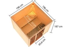 KARIBU Sauna Jutta, Fichtenholz 38 Mm, Fronteinstieg, Ca. 3,4m² -Gartenmöbel Geschäft 5 20235 3.jpg