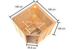 KARIBU Sauna Kotka, Fichtenholz 68 Mm, Eckeinstieg, Ca. 3,1m² -Gartenmöbel Geschäft 5 20243 3.jpg
