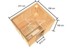 KARIBU Sauna Nybro, Fichtenholz 68 Mm, Fronteinstieg, Ca. 6,3m² -Gartenmöbel Geschäft 5 20244 4.jpg
