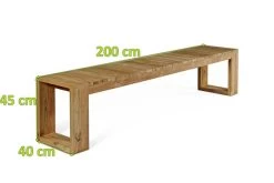 OUTFLEXX Anok Bank, Natur, Recycled FSC®-Teak, 200x40x45cm -Gartenmöbel Geschäft 5 20300.jpg