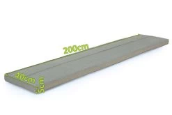 OUTFLEXX Bankauflage, Grau, Olefin, 200x40x5cm, Für Anok Bank 20300, Mit Reißverschluss -Gartenmöbel Geschäft 5 20301.jpg