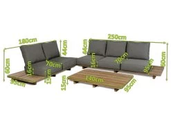 OUTFLEXX Loungemöbel, Natur, Recycled FSC®-Teak, 5 Sitzplätze, Inkl. Kissen -Gartenmöbel Geschäft 5 20304.jpg