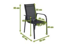 OUTFLEXX Stapelstuhl, Anthrazit Matt/schwarz, Aluminium/Textilene, 67x56x95cm -Gartenmöbel Geschäft 5 20361.jpg