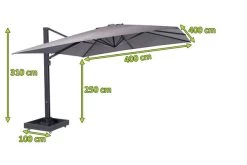 OUTFLEXX Ultimate L Ampelschirm, Anthrazit/grau, Alu/Spuncrylic®, 400x400cm, Inkl. Befüllbarem Schirmständer -Gartenmöbel Geschäft 5 20365.jpg