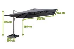 OUTFLEXX Ultimate XL Ampelschirm, Anthrazit/grau, Alu/Spuncrylic®, 450x450cm, Inkl. Befüllbarem Schirmständer -Gartenmöbel Geschäft 5 20367.jpg