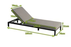 HARTMAN Eva Loungeliege, Flanelle, Sunbrella, 195 X 70 X 31 Cm, Rückenlehne Verstellbar -Gartenmöbel Geschäft 5 20465.jpg
