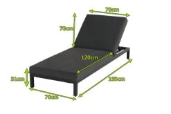 HARTMAN Eva Loungeliege, Sooty, Sunbrella, 195 X 70 X 31 Cm, Rückenlehne Verstellbar 15 HARTMAN Eva Loungeliege, Sooty, Sunbrella, 195 X 70 X 31 Cm, Rückenlehne Verstellbar -Gartenmöbel Geschäft 5 20466.jpg