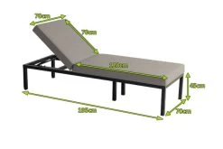 HARTMAN Eva Loungeliege, Flanelle, Sunbrella, 195 X 70 X 45 Cm, Rückenlehne Verstellbar, Hohe Liegefläche 22 HARTMAN Eva Loungeliege, Flanelle, Sunbrella, 195 X 70 X 45 Cm, Rückenlehne Verstellbar, Hohe Liegefläche -Gartenmöbel Geschäft 5 20467.jpg
