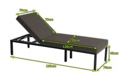 HARTMAN Eva Loungeliege, Sooty, Sunbrella, 195 X 70 X 45 Cm, Rückenlehne Verstellbar, Hohe Liegefläche -Gartenmöbel Geschäft 5 20468.jpg