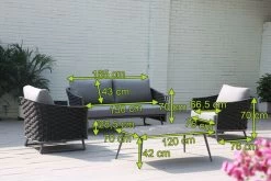 OUTFLEXX Oranger Blossom Lounge-Set, Anthrazit, Alu/XL Rope, 4-teilig, Inkl. Sitz- Und Rückenkissen, Tisch 120 X 70 X 42 Cm -Gartenmöbel Geschäft 5 20572.jpg