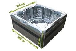 Outtech Steel Art Aries Whirlpool, Grau/schwarz, 214x214x93 Cm / 1000L, 5 Pers., LED Corner Light, LCD Balboa Anzeige, WIFI READY 18 Outtech Steel Art Aries Whirlpool, Grau/schwarz, 214x214x93 Cm / 1000L, 5 Pers., LED Corner Light, LCD Balboa Anzeige, WIFI READY -Gartenmöbel Geschäft 5 21288.jpg