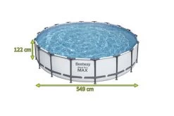 BESTWAY Steel Pro MAX Pool Komplett-Set, Grau, DuraPlus, Ø549x122cm, Mit Filterpumpe, Leiter, Abdeckplane -Gartenmöbel Geschäft 5 21934.jpg