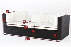 OUTFLEXX Dreisitzer-Sofa, Schwarz, Polyrattan, 210x85x70cm, Inkl. Polster + Wasserfeste Kissenbox -Gartenmöbel Geschäft 5 2392 1 BOX.jpg