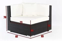 OUTFLEXX Eckelement, Schwarz, Polyrattan, Inkl. Polster Und Kissen, Wasserfeste Kissenbox -Gartenmöbel Geschäft 5 2392 6 BOX.jpg