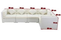 OUTFLEXX Loungemöbel Polyrattan, Weiß, Für 5 Personen, Wasserfeste Kissenbox -Gartenmöbel Geschäft 5 7175 BOX A.jpg