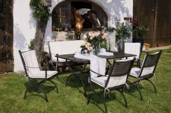 MBM Bank Romeo, Marone, Schmiedeeisen Verzinkt, Pulverbeschichtet, 2-Sitzer, 122x90x62 Cm -Gartenmöbel Geschäft 6 10887.jpg