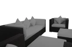OUTFLEXX Loungemöbel-Set, Schwarz, Polyrattan, Für 6 Personen, Inkl. Kaffeetisch, Wasserfeste Kissenbox -Gartenmöbel Geschäft 6 1302 BOX B.jpg