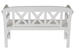 VILLANA Gartenbank, Weiß, Akazienholz, 128 X 54 X 81 Cm, 2 Personen -Gartenmöbel Geschäft 6 13853.jpg