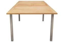 OUTFLEXX Set, Taupe, Edelstahl/Teak, Tisch 180/240 X 100 Cm, 6 Stapelstühle Gepolstert -Gartenmöbel Geschäft 6 14139.jpg