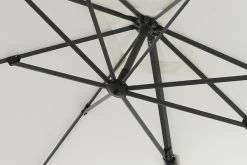 OUTFLEXX Ampelschirm, Creme, Pulverbesch. Aluminium, 300x300 Cm, Inkl. Plattenständer, Twist-Funktion -Gartenmöbel Geschäft 6 16108.jpg