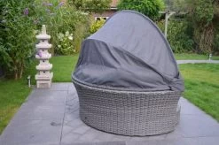 OUTFLEXX Sonneninsel, Grau, Polyrattan, Halbrund, 193 X 104 X 74 Cm, Hocker Drehbar, Dach Klappbar 19 OUTFLEXX Sonneninsel, Grau, Polyrattan, Halbrund, 193 X 104 X 74 Cm, Hocker Drehbar, Dach Klappbar -Gartenmöbel Geschäft 6 16110.jpg