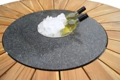 OUTFLEXX Sitzgruppe, Taupe, Edelstahl/FSC-Teak, Ø 170 Cm, 6 Freischwinger, Inkl. Drehbarer Granitplatte + Eiskühler -Gartenmöbel Geschäft 6 16572.jpg