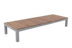 Villana 2er Sonnenliegen-Set, Alu/FSC-Akazienholz, 201x70x32,5cm, 4-fach Verstellbar, Mit Beistelltisch 45x45cm -Gartenmöbel Geschäft 6 17776.jpg