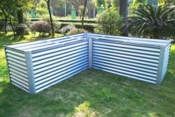 OUTFLEXX Eck-Hochbeet, Silber, Zincalume, 270x270x90x84cm -Gartenmöbel Geschäft 6 18173.jpg