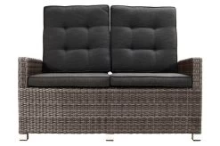 Ploß Rocking Comfort Dining / Lounge 2-Sitzer Sofa, Grau/braun-meliert, Polyrattan, 148x85x112 Cm, Verstellbar -Gartenmöbel Geschäft 6 18206.jpg