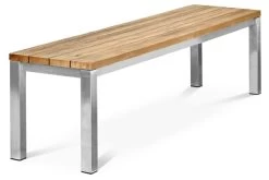 OUTFLEXX Gartenbank, Edelstahl/recyceltes FSC®-Teak, 180x40x45cm, Rustikal Gebürstet 13 OUTFLEXX Gartenbank, Edelstahl/recyceltes FSC®-Teak, 180x40x45cm, Rustikal Gebürstet -Gartenmöbel Geschäft 6 18317.jpg