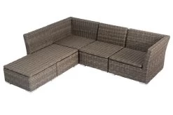 OUTFLEXX Loungegarnitur, Polyrattan/Teakholz, Tisch 160x90cm, Für 5 Personen, Wasserfeste Kissenbox -Gartenmöbel Geschäft 6 19390.jpg