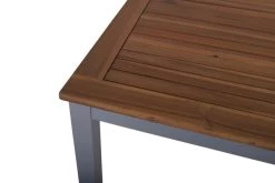 VILLANA Esstischgarnitur, Silber/schwarz, Alu / FSC-Akazienholz, Gartentisch 150 X 90 Cm, 4 Stapelsessel, 2 Hochlehner -Gartenmöbel Geschäft 6 19681.jpg