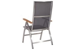 STERN Cardiff Set, Silber/silbergrau, Edelstahl/Teak, Tisch A-Gestell 220 X 100 Cm, 4 Stapel-, 2 Multipositionssessel -Gartenmöbel Geschäft 6 19767.jpg