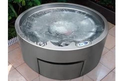 Outtech Steel Art Aqua Whirlpool, Silber/grau, 180x180x73 Cm,5 Pers., LCD Balboa Anzeige, Rund -Gartenmöbel Geschäft 6 21292.jpg