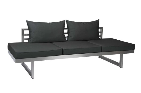 STERN New Holly Lounge/Liege, Silber/schiefergrau, Edelstahl, 216x77x68 Cm, Inkl. Polster Schiefergrau 8 STERN New Holly Lounge/Liege, Silber/schiefergrau, Edelstahl, 216x77x68 Cm, Inkl. Polster Schiefergrau – Bild 6