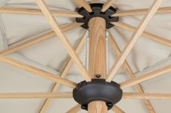 DOPPLER Alu Wood Mittelstockschirm, Natur, Alu/Polyester, 350cm, Mit Kurbel, Holzoptik -Gartenmöbel Geschäft 6 22339.jpg