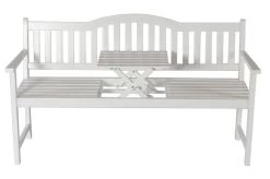 VILLANA Gartenbank, Weiß, Akazienholz, 152 X 59 X 86 Cm, 2-3 Personen, Klapptisch-Funktion 14 VILLANA Gartenbank, Weiß, Akazienholz, 152 X 59 X 86 Cm, 2-3 Personen, Klapptisch-Funktion -Gartenmöbel Geschäft 7 13851.jpg