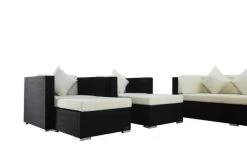OUTFLEXX Loungemöbel-Set, Schwarz, Polyrattan, Für 9 Personen, Wasserfeste Kissenbox -Gartenmöbel Geschäft 7 1716 BOX A.jpg