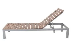 Villana 2er Sonnenliegen-Set, Alu/FSC-Akazienholz, 201x70x32,5cm, 4-fach Verstellbar, Mit Beistelltisch 45x45cm -Gartenmöbel Geschäft 7 17776.jpg