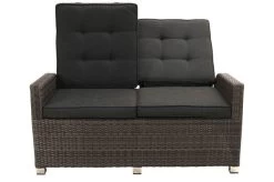Ploß Rocking Comfort Dining / Lounge 2-Sitzer Sofa, Grau/braun-meliert, Polyrattan, 148x85x112 Cm, Verstellbar -Gartenmöbel Geschäft 7 18206.jpg