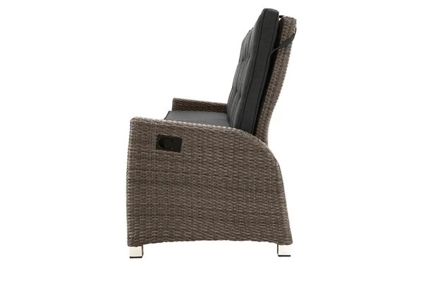 Ploß Rocking Comfort Dining / Lounge 3-Sitzer Sofa, Grau/braun-meliert, Polyrattan, 210x85x112 Cm, Verstellbar 9 Ploß Rocking Comfort Dining / Lounge 3-Sitzer Sofa, Grau/braun-meliert, Polyrattan, 210x85x112 Cm, Verstellbar – Bild 7