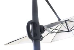 OUTFLEXX Ampelschirm, Anthrazit/creme, Pulverbesch. Aluminium, 250x250cm, Inkl. Plattenständer -Gartenmöbel Geschäft 7 18353.jpg