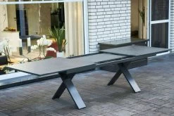 HARTMAN Sondermodell Xanadu / Aruba Set, Xerix/anthrazit, Alu/Glaskeramik, 2 Stapelsessel, 6 Multipos, 220/280x100cm -Gartenmöbel Geschäft 7 21129.jpg