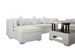 OUTFLEXX Loungemöbel-Set, Weiß, Polyrattan, Für 5 Personen, Inkl. Loungetisch, Wasserfeste Kissenbox -Gartenmöbel Geschäft 7 2523 BOX D.jpg