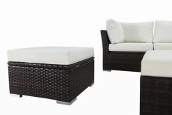 OUTFLEXX Loungemöbel-Set, Braun Marmoriert, Polyrattan, Inkl. Kaffeetisch, Für 5 Personen, Wasserfeste Kissenbox -Gartenmöbel Geschäft 7 7759 BOX B.jpg